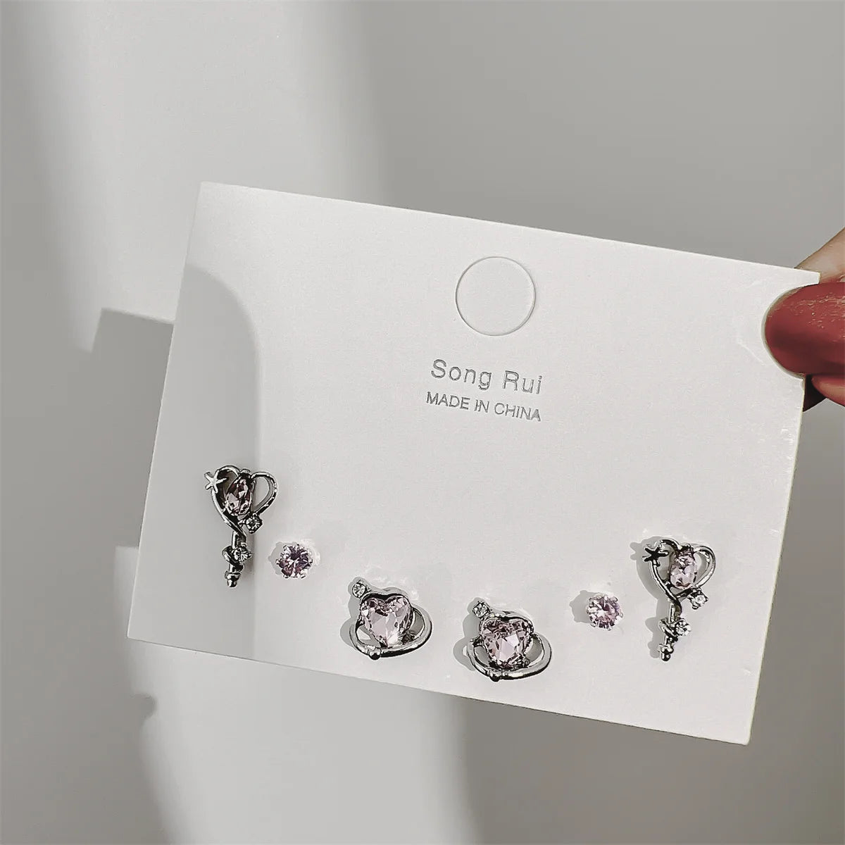Adorable Coquette Pink Heart Earrings
