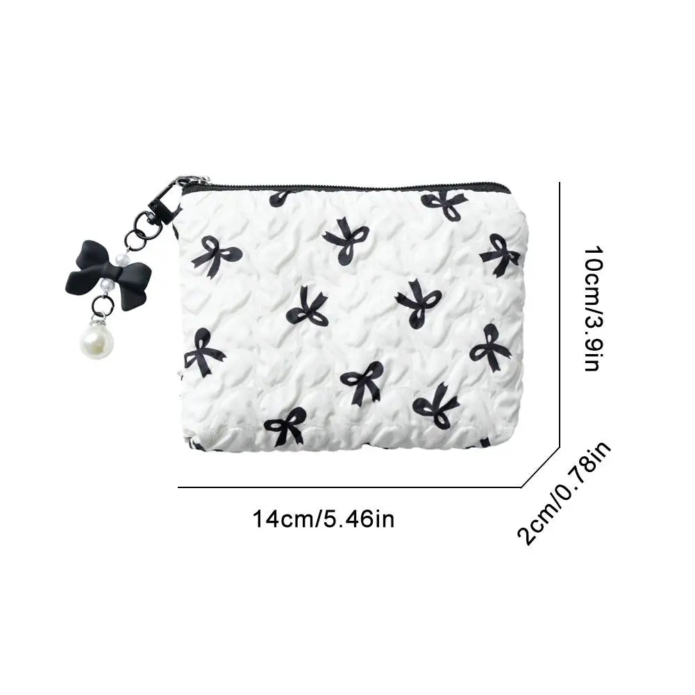 Coquette Darling Bow Design Makeup Bag
