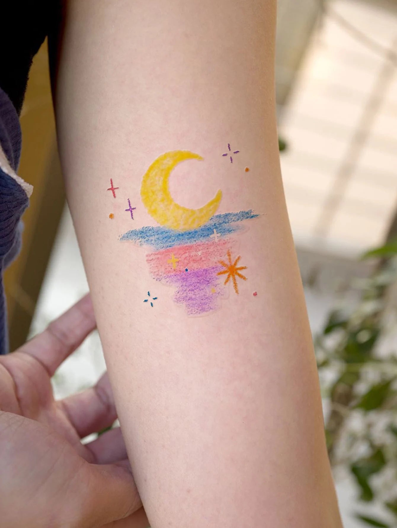 Coquette Moon and Butterfly Tattoo Stickers(30pcs)