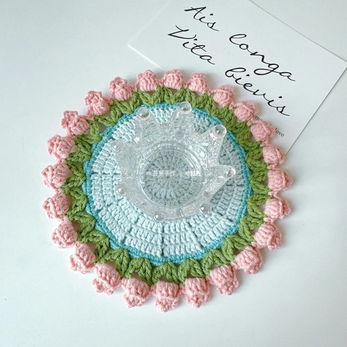 Coquette Handwoven Rose Bouquet Coaster