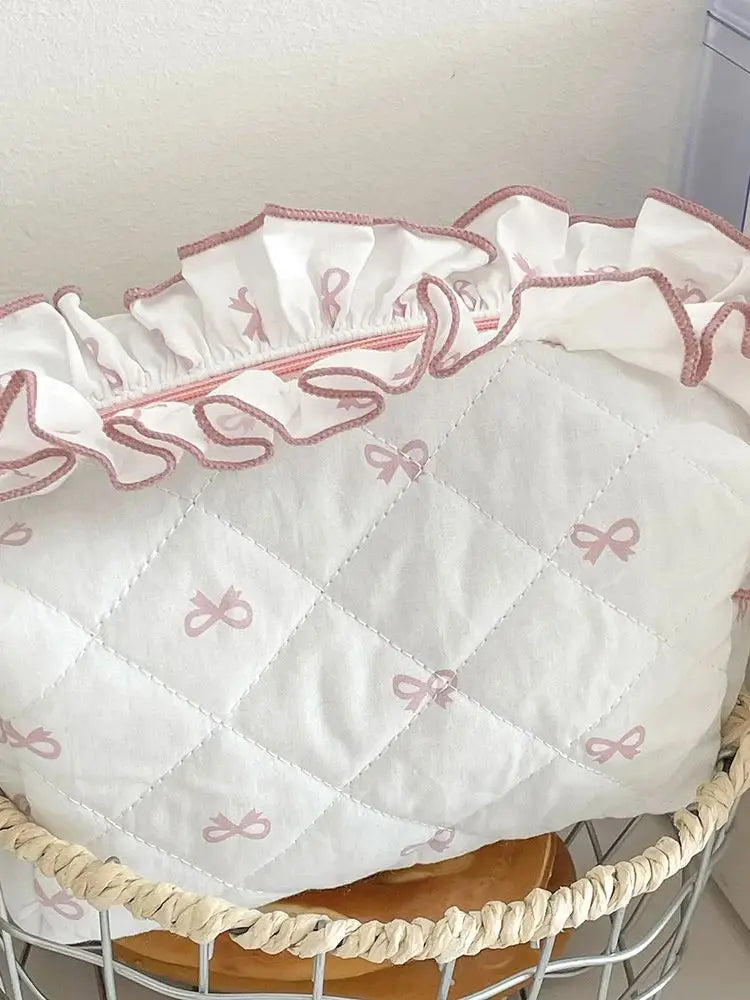 Enchanted Coquette Bowknot Makeup Bag