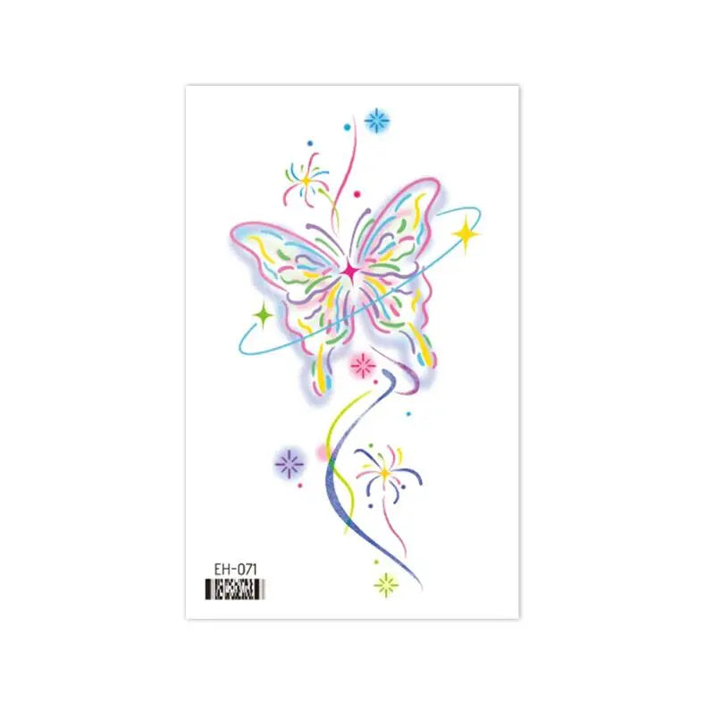 Coquette Twinkle Colorful Temporary Tattoo Sticker