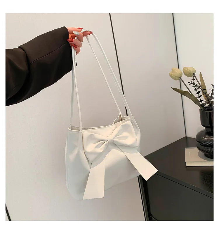 Coquette Bow Bucket Shoulder Bag