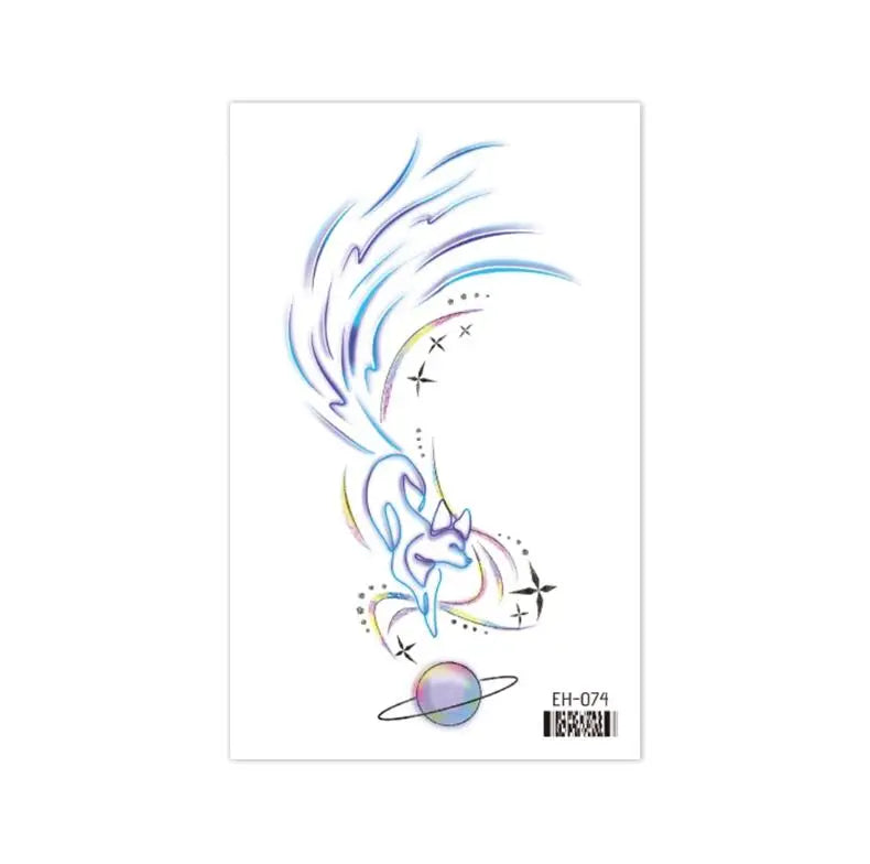 Coquette Twinkle Colorful Temporary Tattoo Sticker
