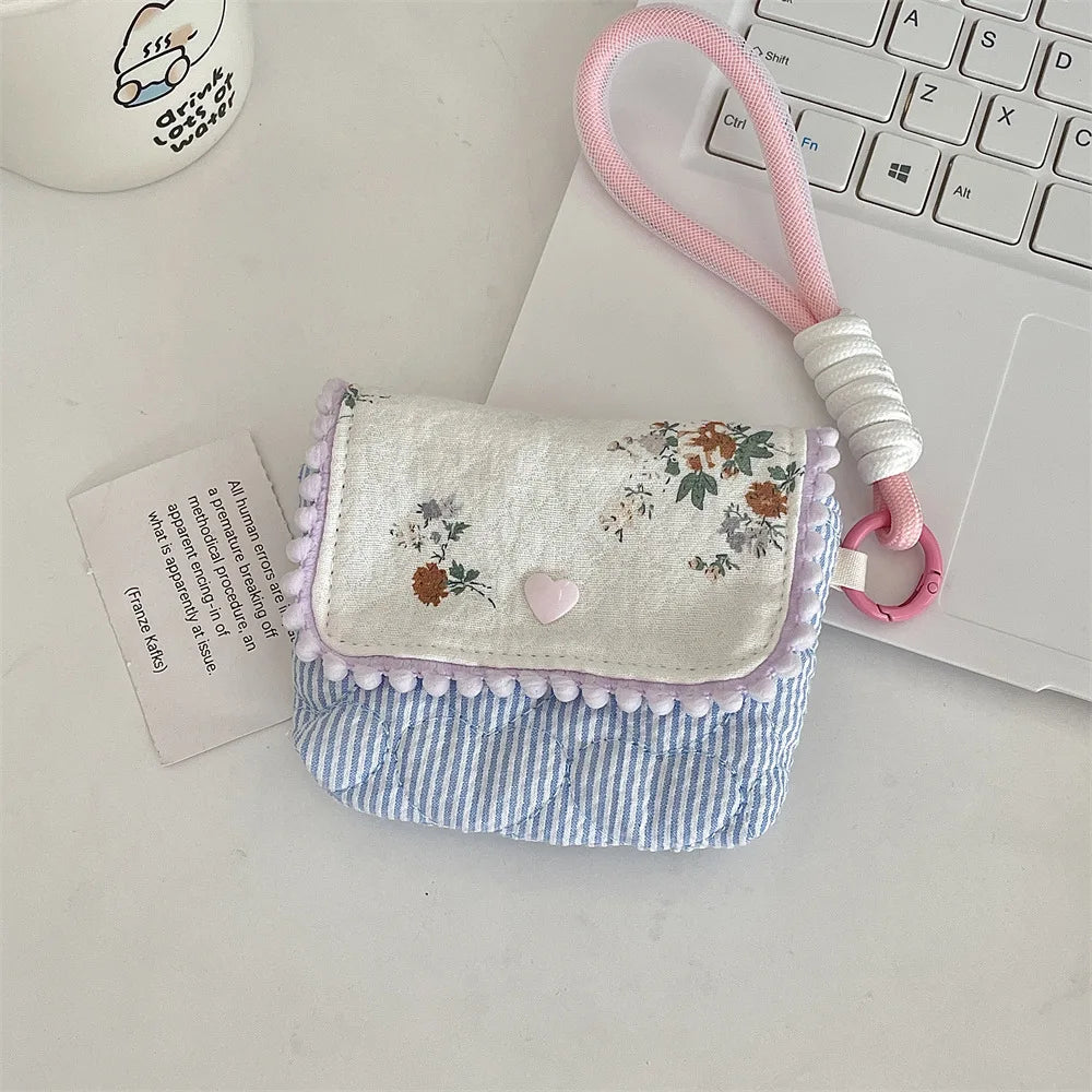 Floral Cotton Women's Small Storage Bags – Cute & Lightweight Pouch