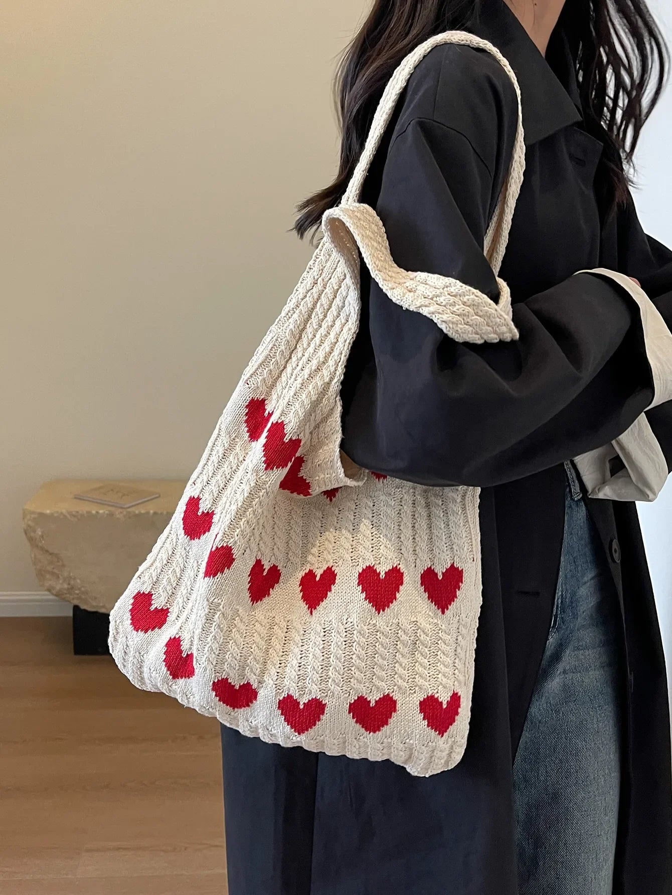 Coquette Love You More Crochet Shopper
