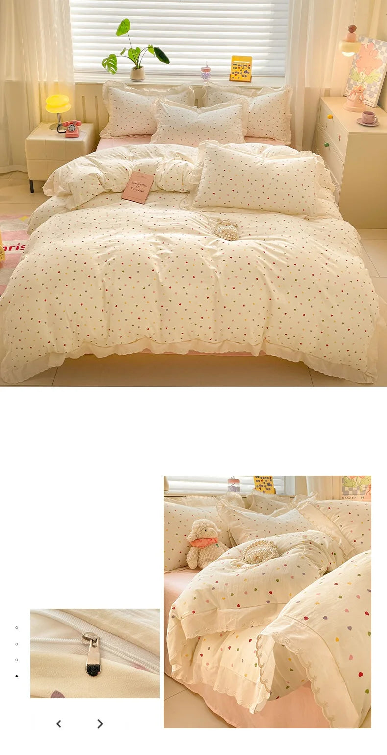 Coquette Bonenjoy Lace Bow Duvet Cover