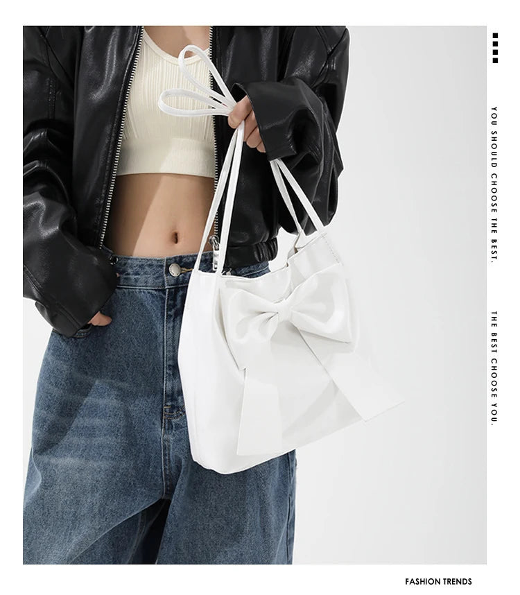 Coquette Bow Bucket Shoulder Bag