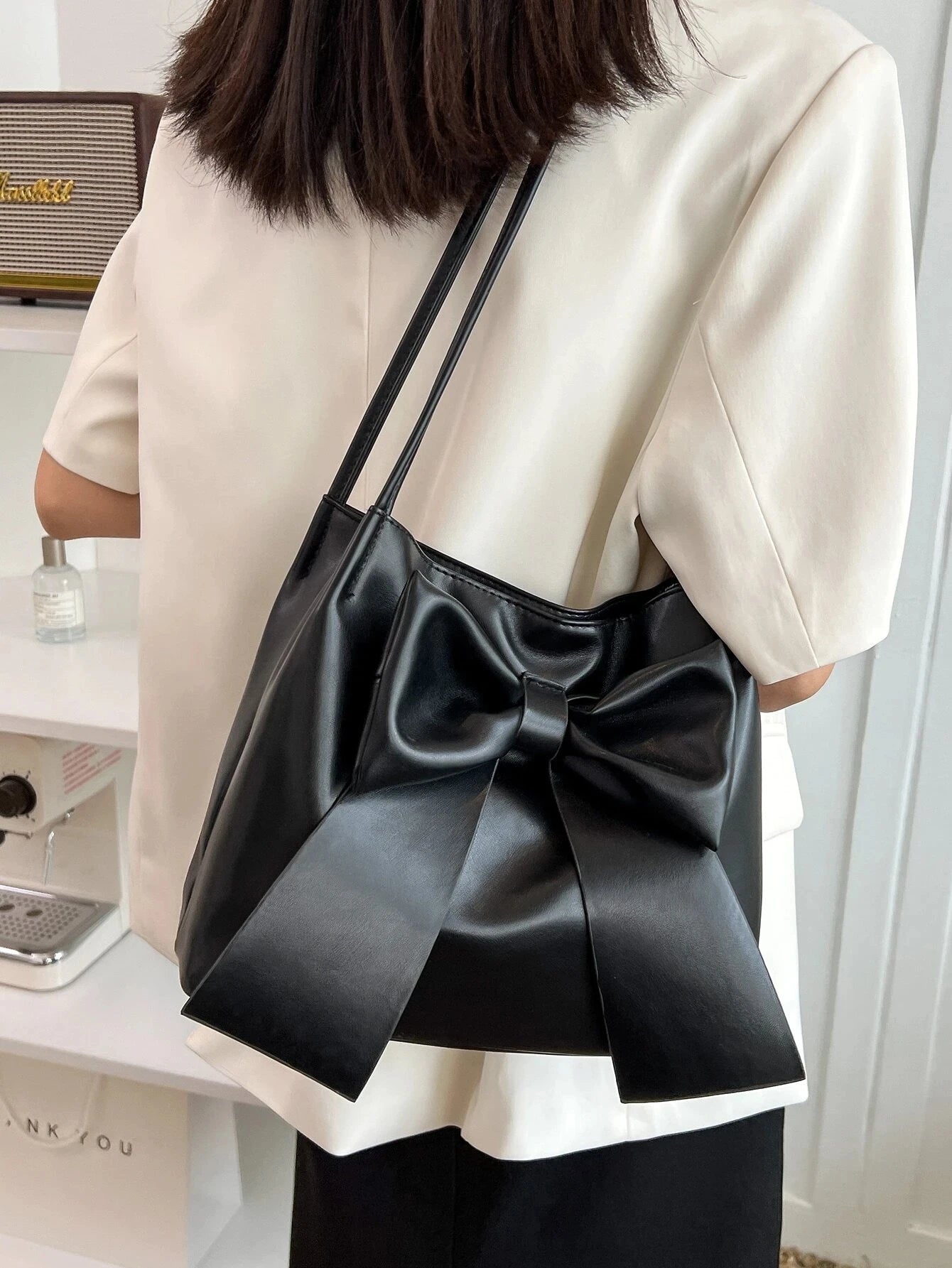 Coquette Bow Bucket Shoulder Bag