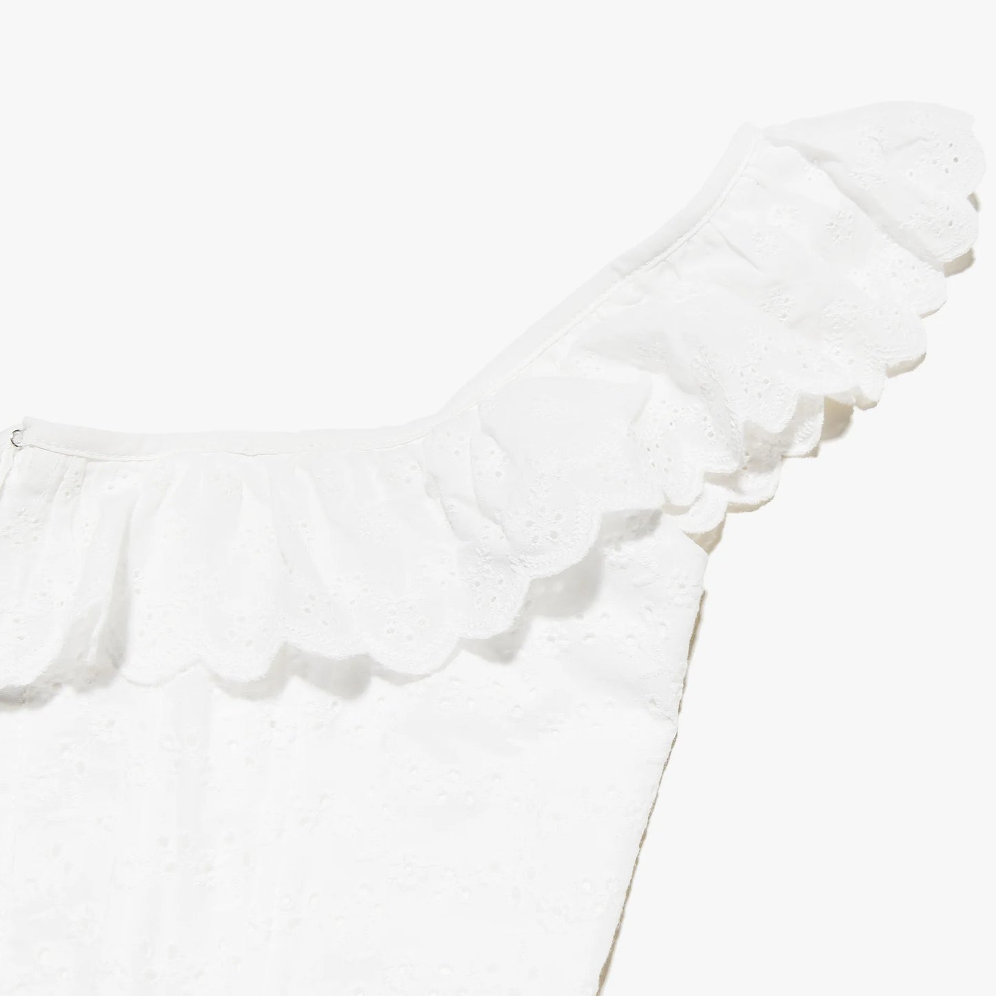 Belle Fleur White Ruffle Corset Crop Top