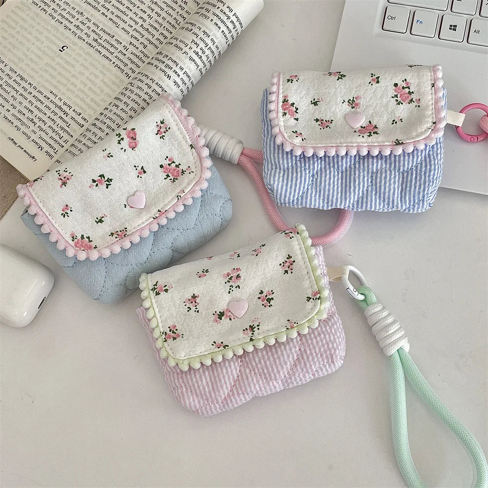 Floral Cotton Women's Small Storage Bags – Cute & Lightweight Pouch
