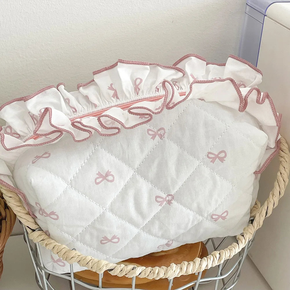 Enchanted Coquette Bowknot Makeup Bag
