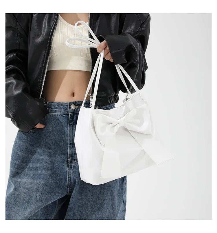 Coquette Bow Bucket Shoulder Bag