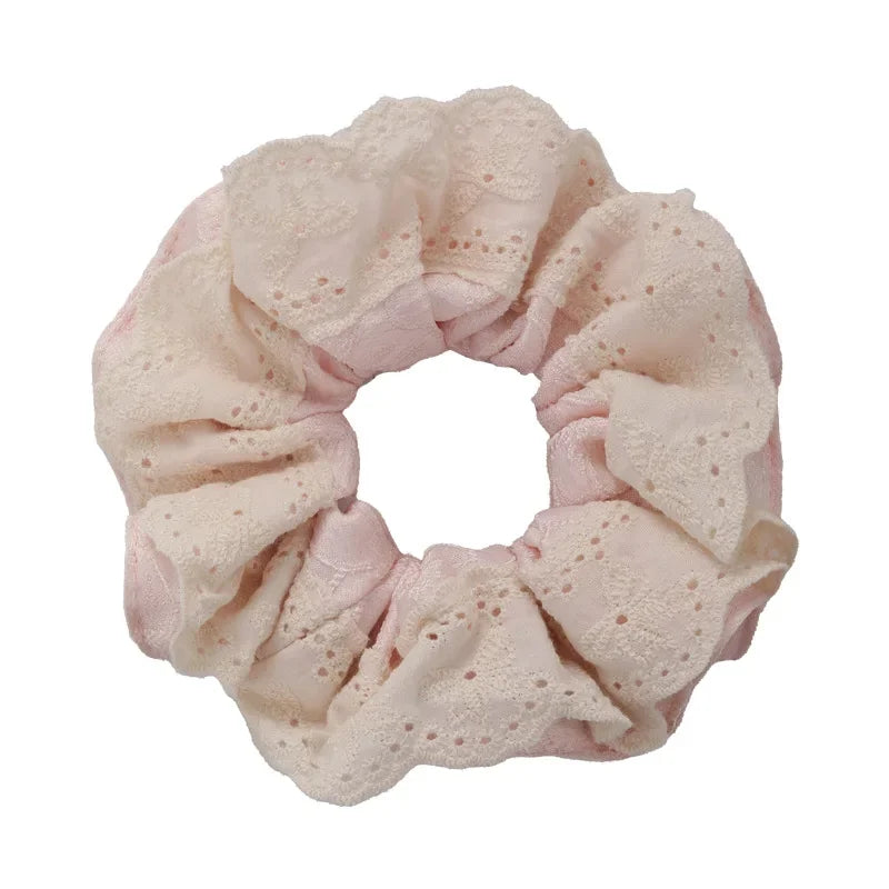 Coquette Cloud Petal Lace Scrunchie