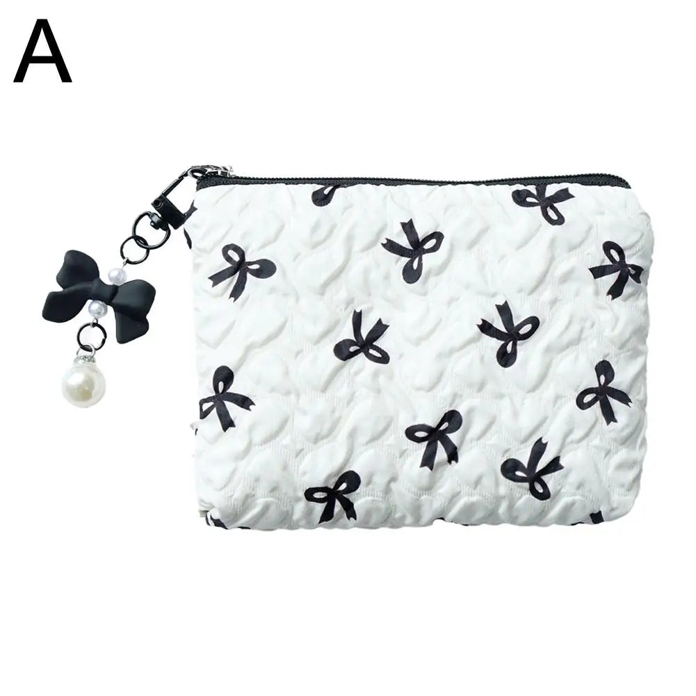 Coquette Darling Bow Design Makeup Bag