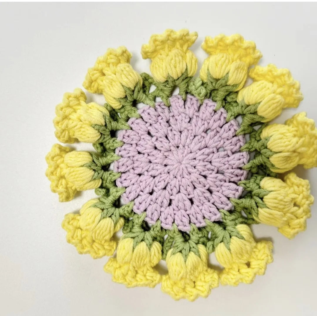 Coquette Handwoven Rose Bouquet Coaster
