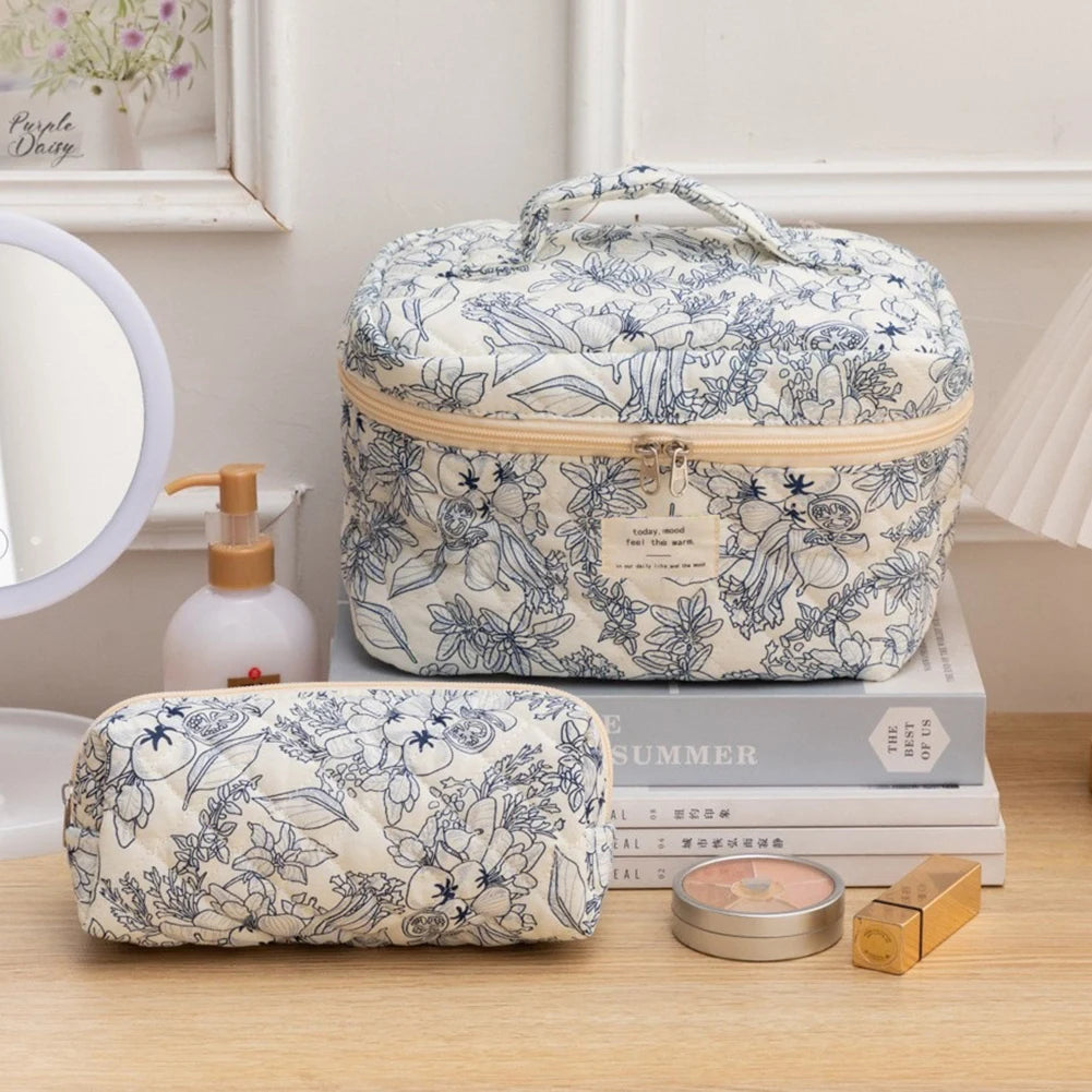 Coquette Floral Serenity Makeup Bag Trio