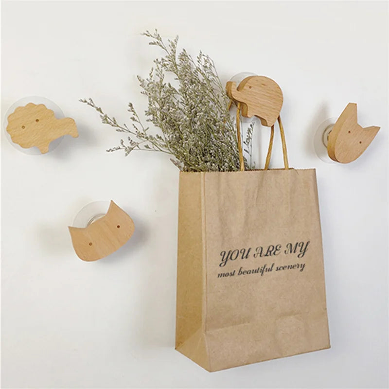 Cute Animal Wooden Hooks for Room Decor