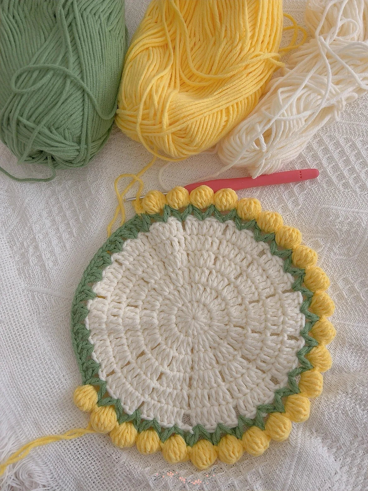 Coquette Handwoven Rose Bouquet Coaster