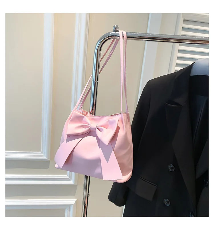 Coquette Bow Bucket Shoulder Bag