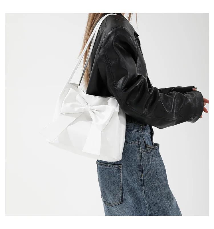 Coquette Bow Bucket Shoulder Bag