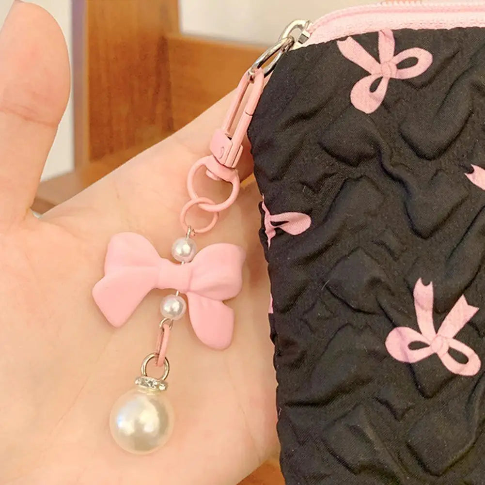 Coquette Darling Bow Design Makeup Bag
