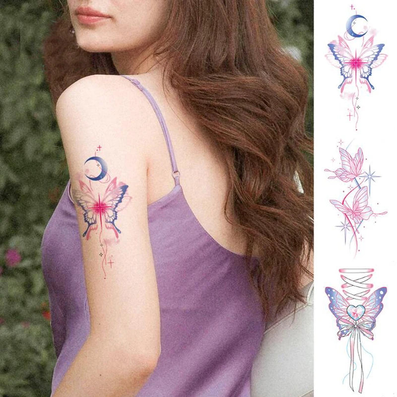 Coquette Twinkle Colorful Temporary Tattoo Sticker