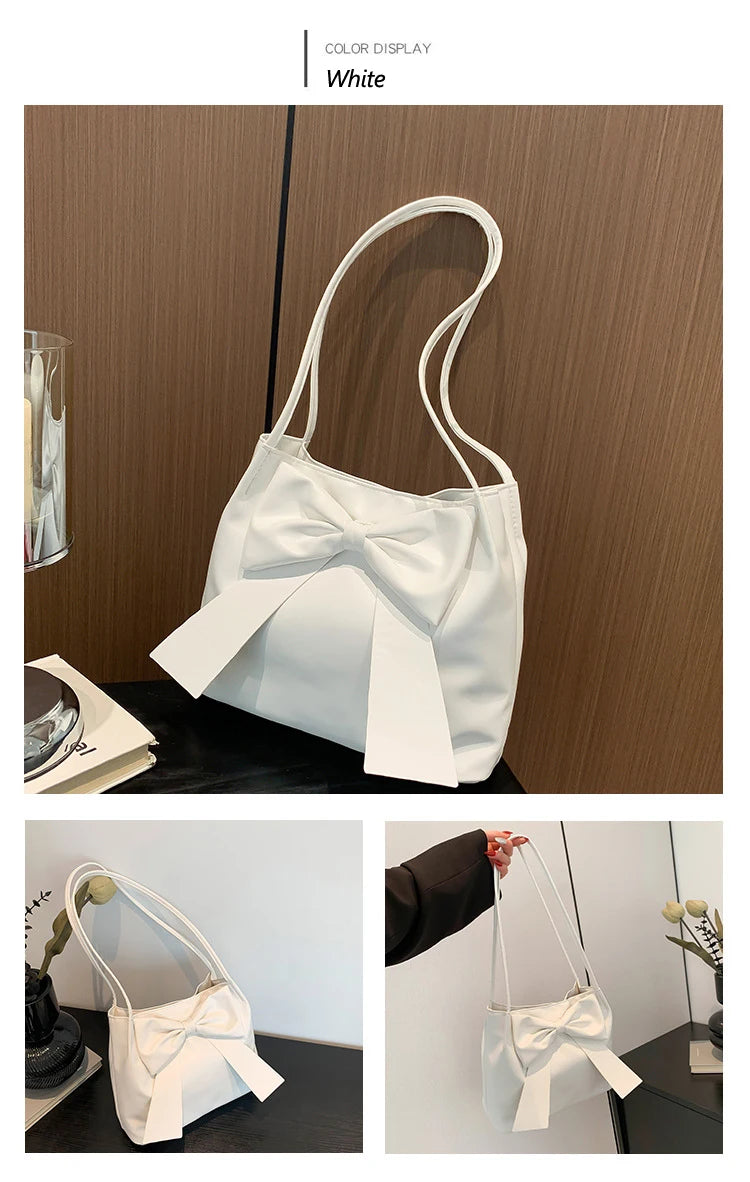 Coquette Bow Bucket Shoulder Bag