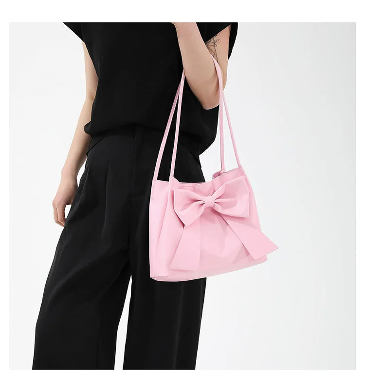 Coquette Bow Bucket Shoulder Bag