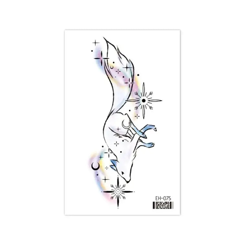 Coquette Twinkle Colorful Temporary Tattoo Sticker