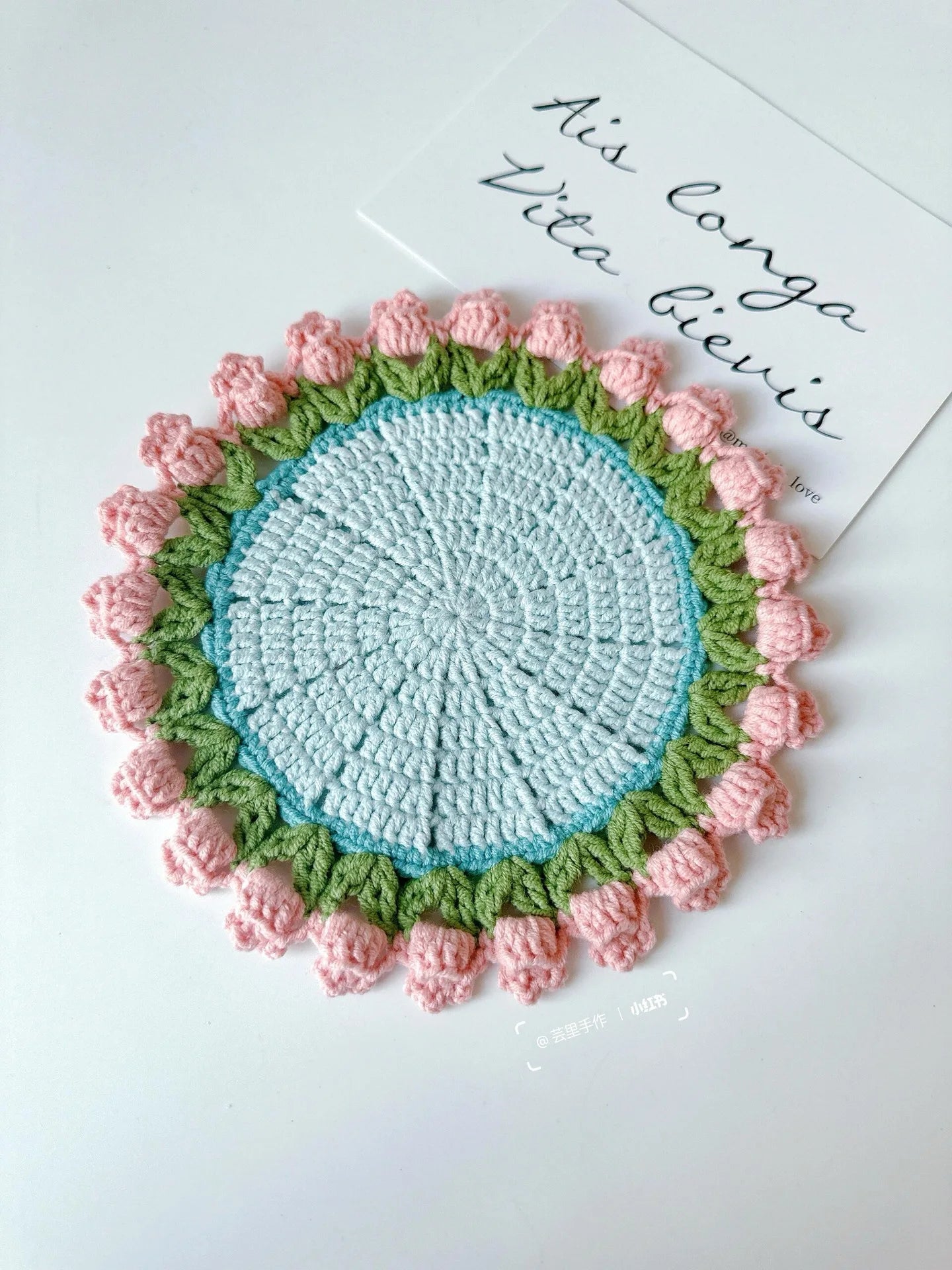 Coquette Handwoven Rose Bouquet Coaster