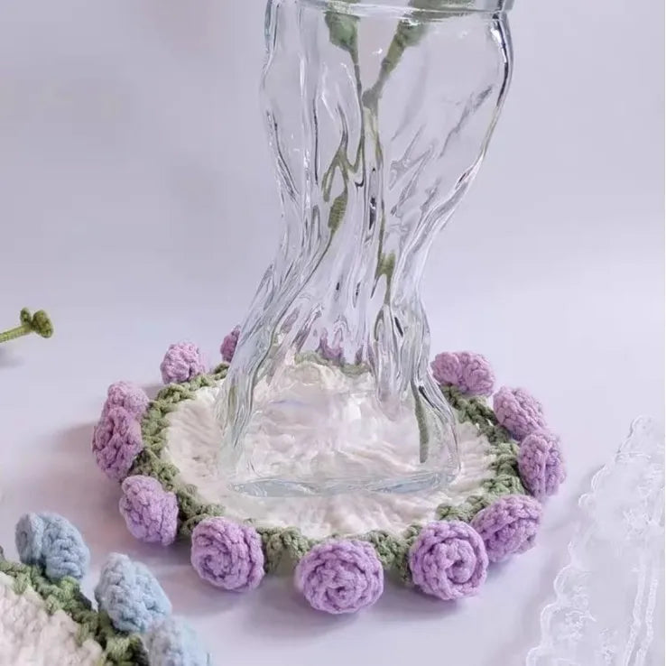 Coquette Handwoven Rose Bouquet Coaster
