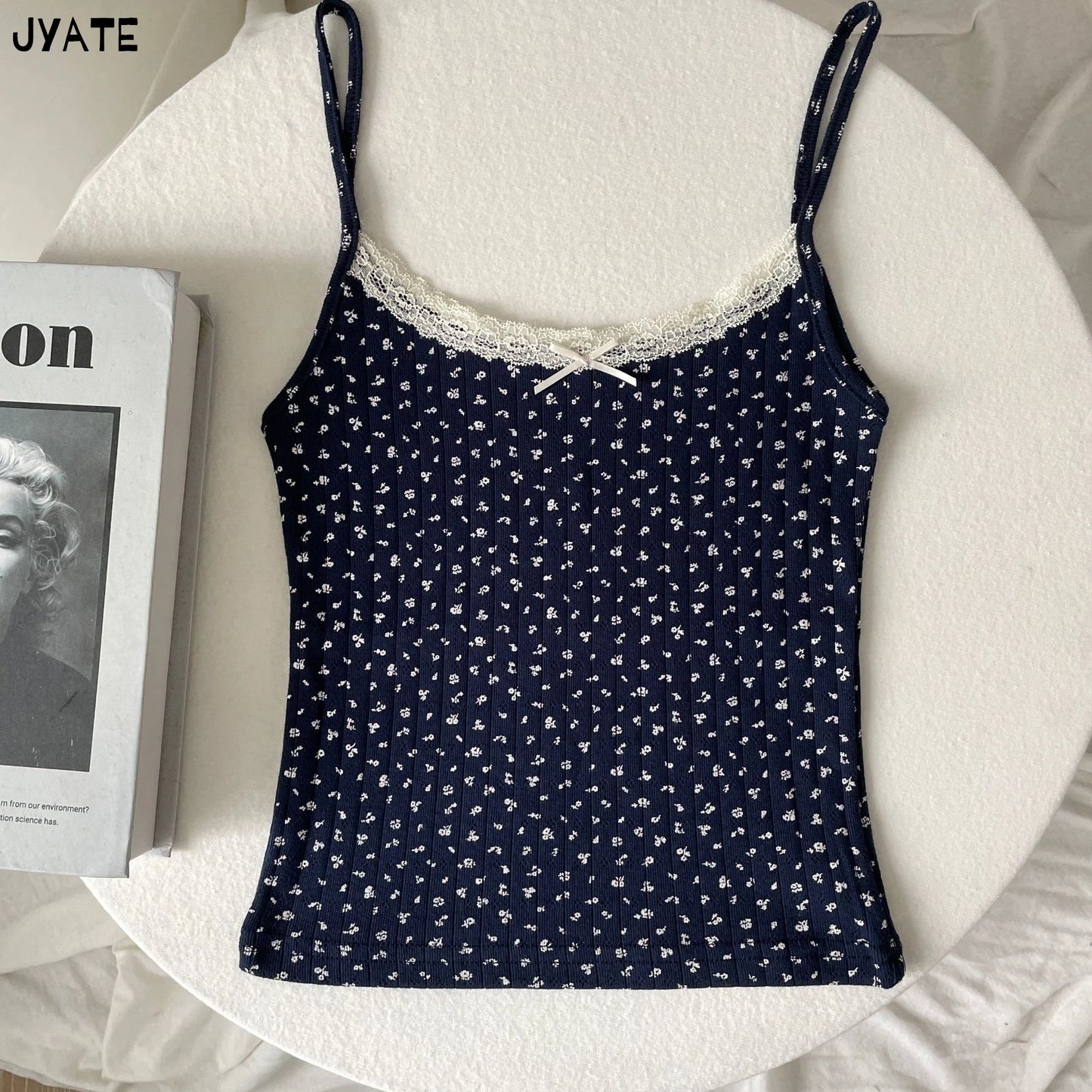 Coquette Floral Print Cami Top Set