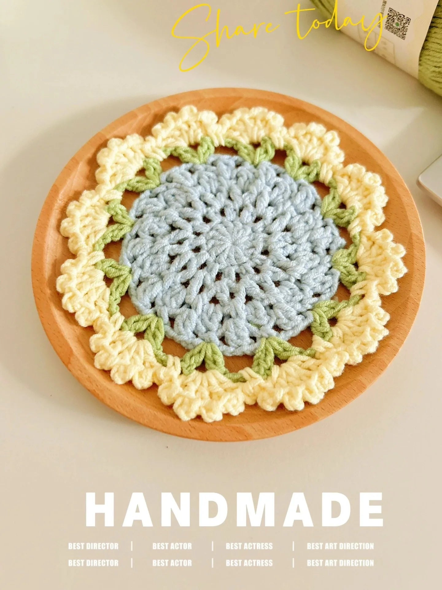 Coquette Handwoven Rose Bouquet Coaster