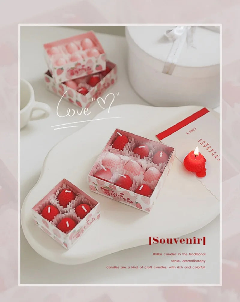 Coquette Strawberry Scented Candle Gift Box