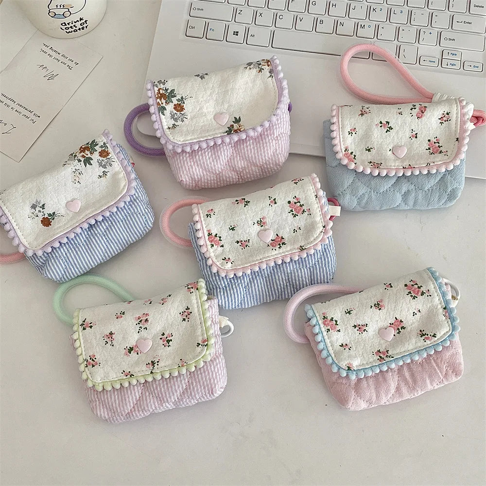 Floral Cotton Women's Small Storage Bags – Cute & Lightweight Pouch