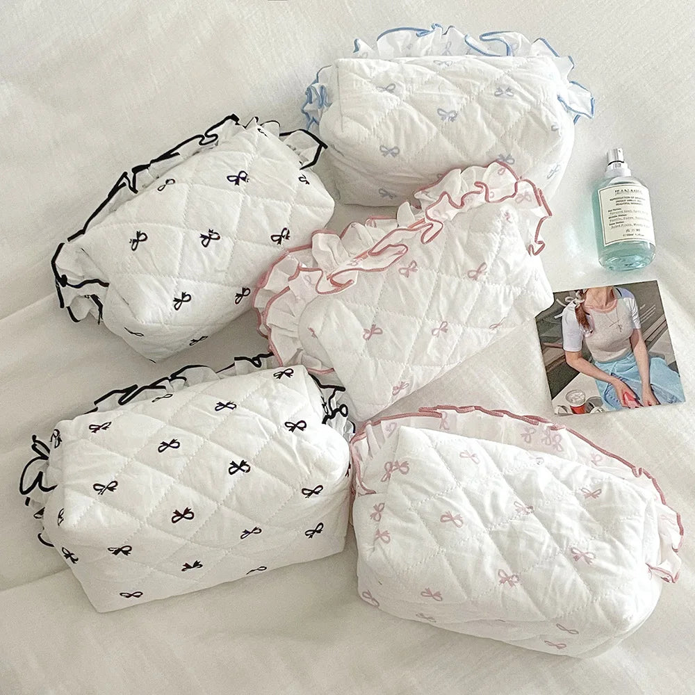 Enchanted Coquette Bowknot Makeup Bag