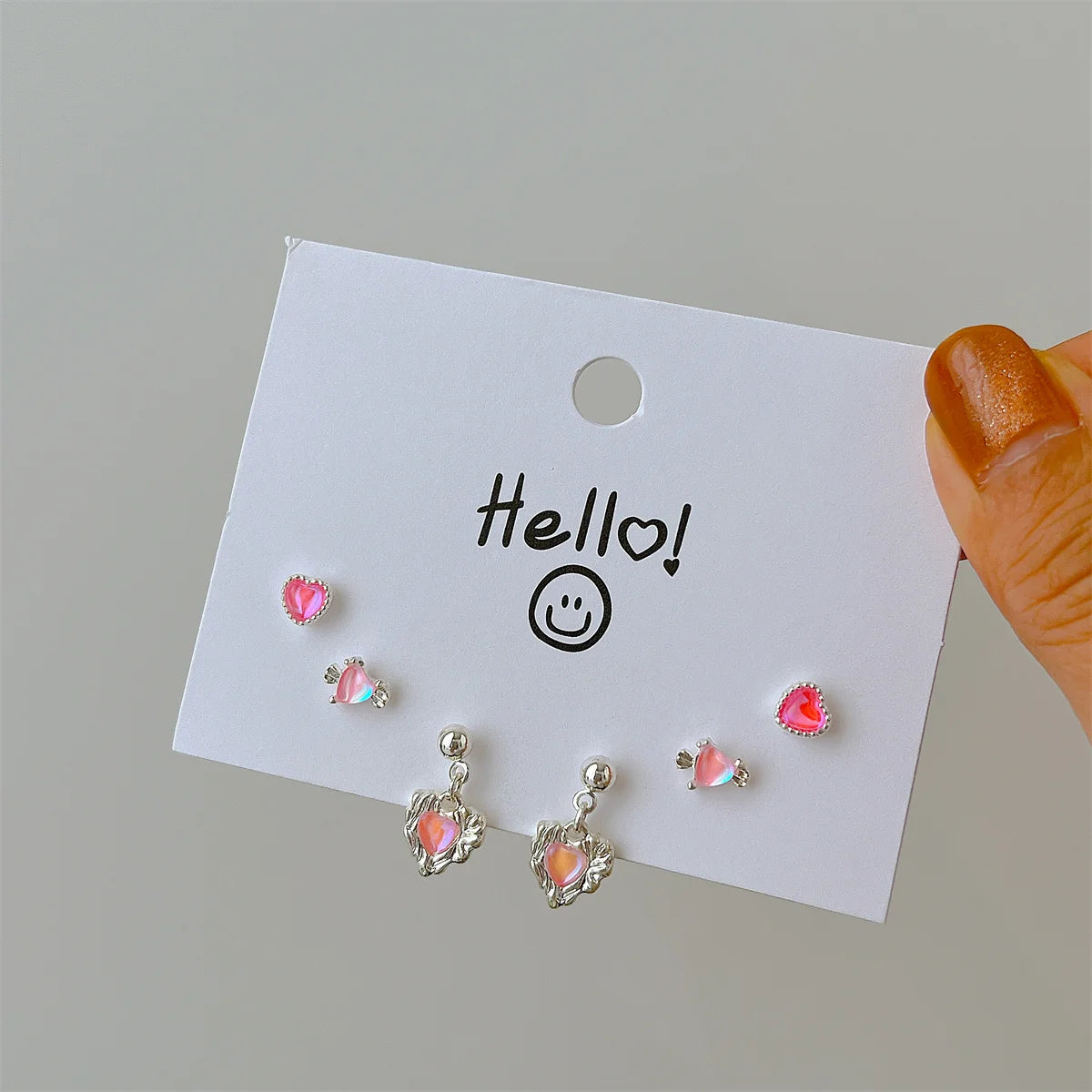 Adorable Coquette Pink Heart Earrings