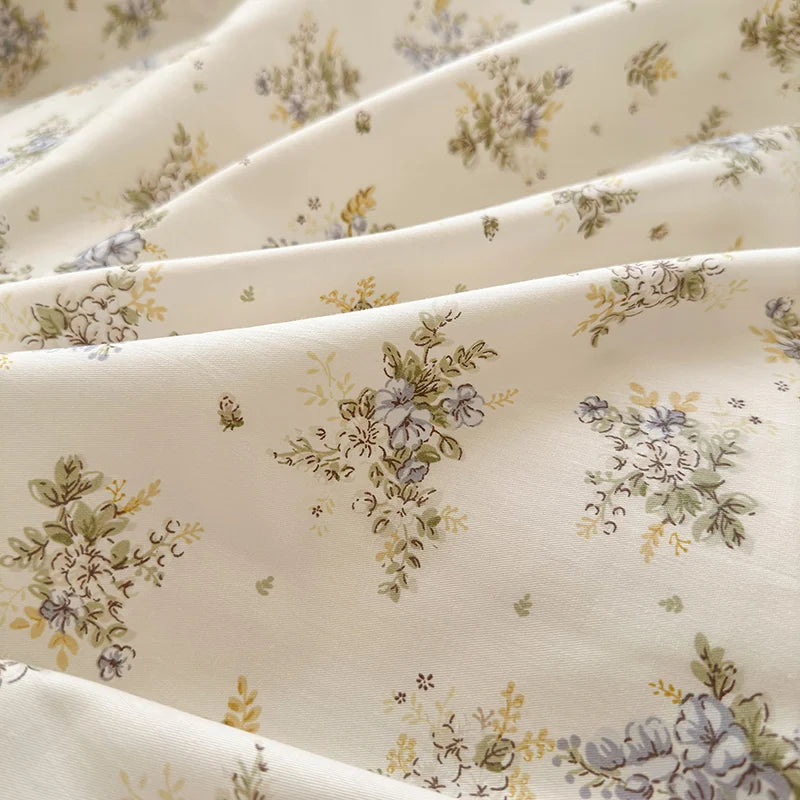Coquette Floral Cotton Lace Bedding Set