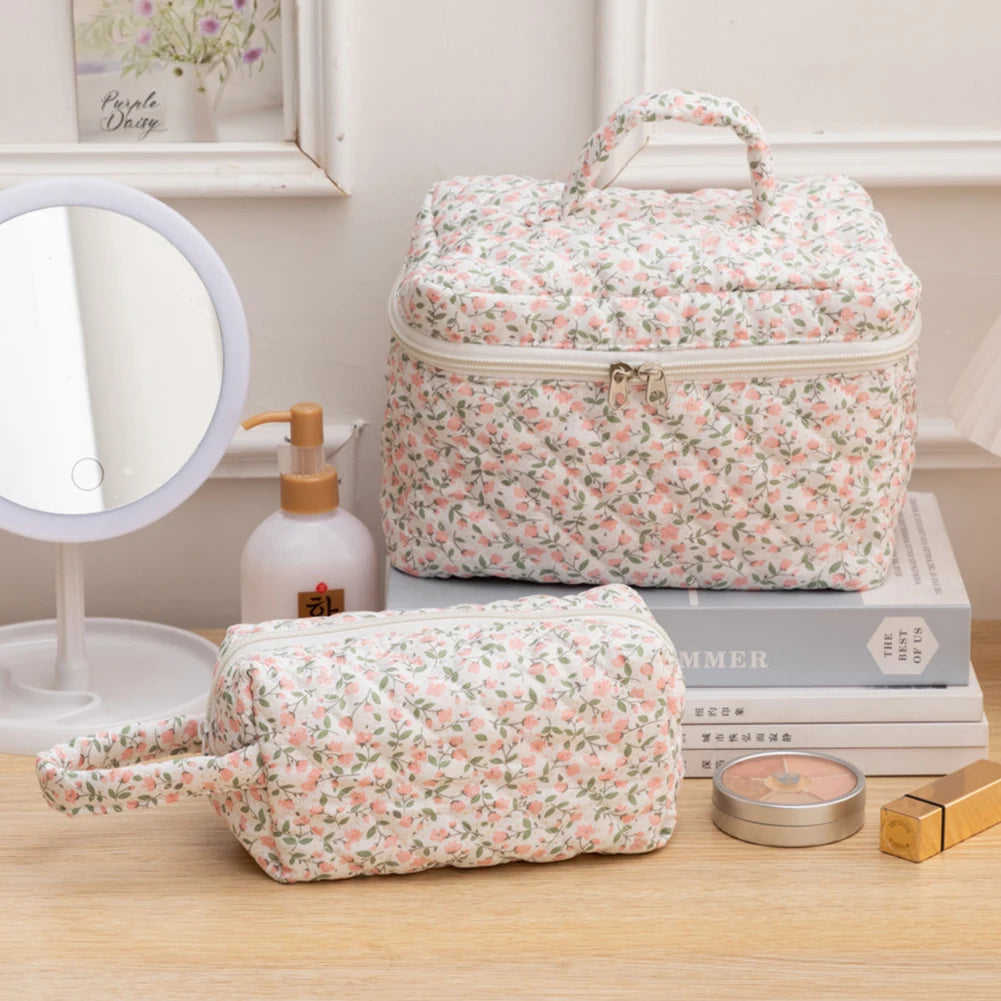 Coquette Floral Serenity Makeup Bag Trio