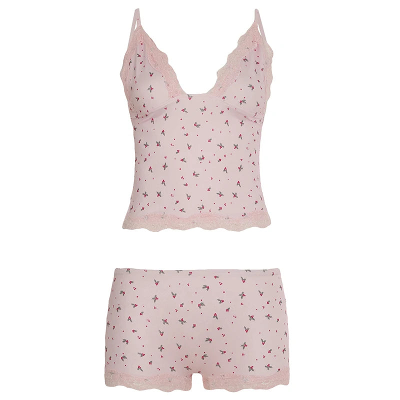 Coquette Dreamy Pink Floral Lounge Set
