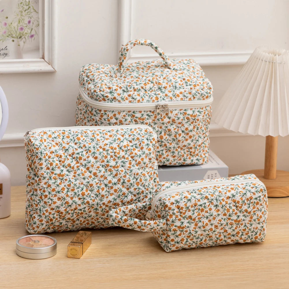 Coquette Floral Serenity Makeup Bag Trio