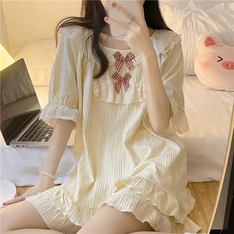 Coquette Sweet Dreamy Princess-Inspired Summer Pajama Set