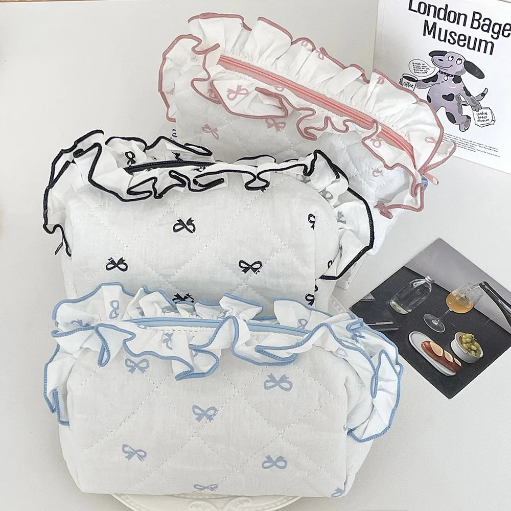 Enchanted Coquette Bowknot Makeup Bag