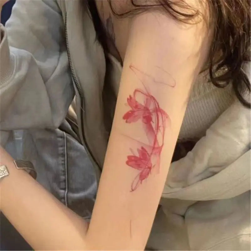 Coquette Floral and Butterfly Temporary Tattoo Set