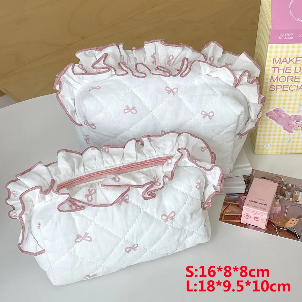 Enchanted Coquette Bowknot Makeup Bag