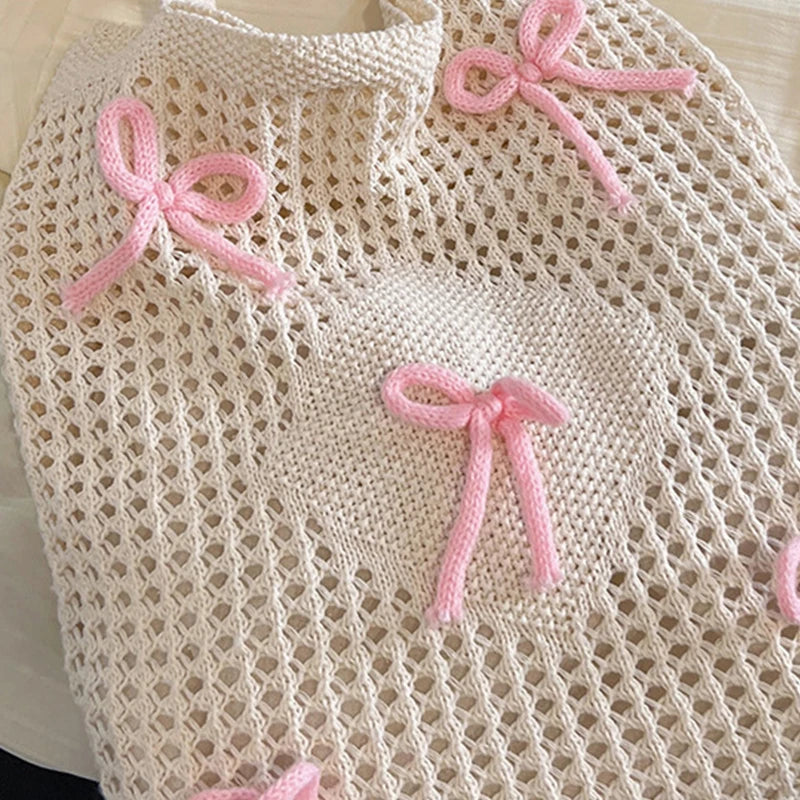 Fashionable Large Capacity Crochet Beach Tote Bag for Women