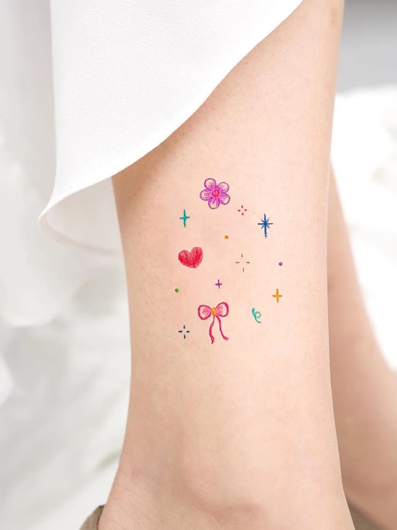 Coquette Moon and Butterfly Tattoo Stickers(30pcs)