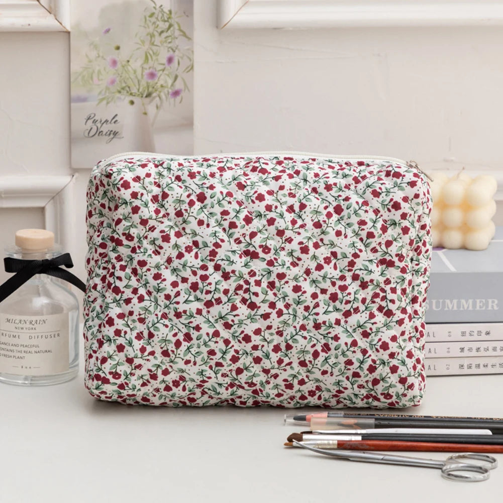 Coquette Floral Serenity Makeup Bag Trio
