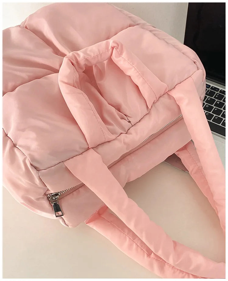 Women’s Retro Quilted Shoulder Bag Soft Tote Handbags